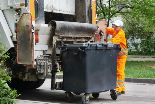 Efficient waste removal process in action