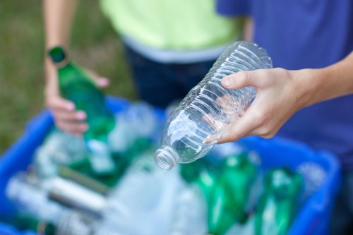 Community members participating in waste reduction efforts